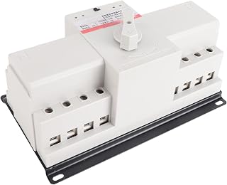 DIY Accessories Electric Selector Switch, Status Indication Less Interference Dual Power Automatic Transfer Switch Interlock Function for Home Use (Size : Fire Protection Type)