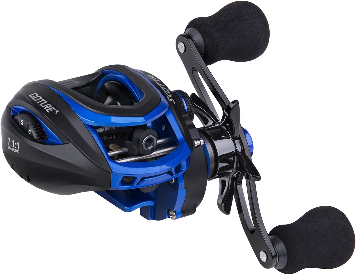 Goture Baitcasting Reel,/Carbon Fiber Drag 22LB/18LB 7.1:1/6.3:1 Gear Ratio Magnetic Brake/Dual-Brakes System