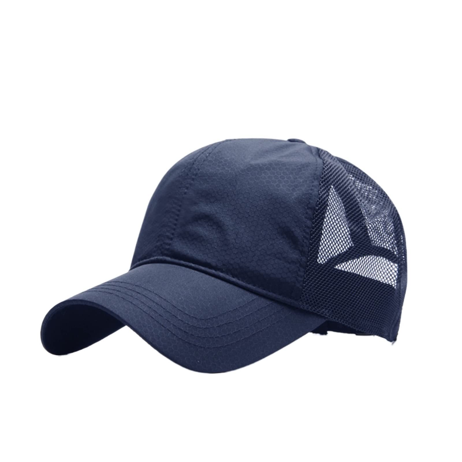 Big Head Man Plus Size Berretto da Baseball Uomo Estate Tessuto Sottile Mesh Cappello da Sole Cappelli Maschili M 55-59cm L 60-64cm (Color : Blue3, Size : Code 60-65CM)