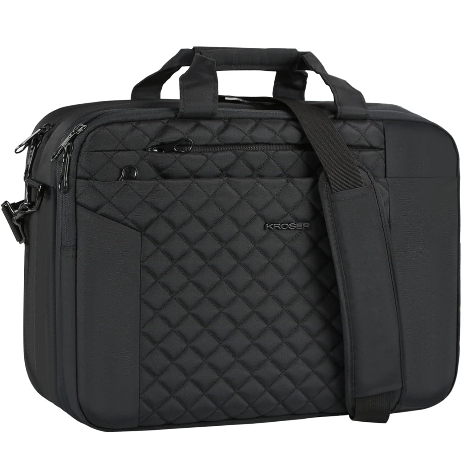 KROSER Laptop Bag 15 6 Inch Briefcase Shoulder Bag Water Repellent Laptop Bag Bussiness Carrying Handbag