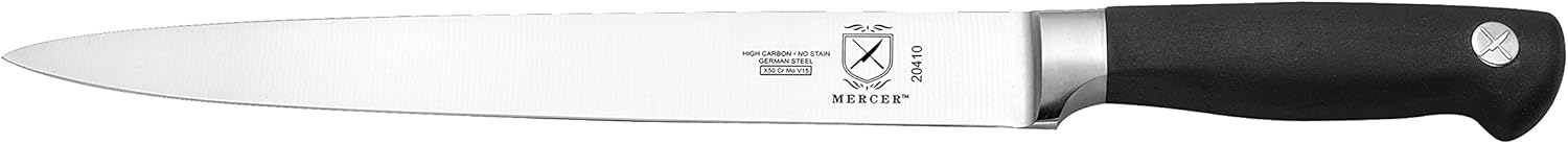 Mercer Culinary Genesis 10-Piece Forged Knife Set with Case, Steel/Black