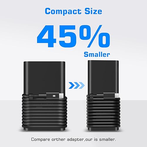 Miniatura 3 de Cargador para laptop Dell, USB-C tipo C 65 W 45 W de repuesto para Dell Latitude, Dell XPS, Dell Chromebook, LA65NM190