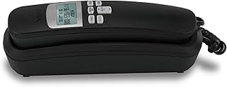 VTech CD1113 Trim style Telephone with Caller ID/Call Waiting, No AC Power Required, Easy-wall-mount, 13 Speed Dial Keys, Last Number Redial, Mute, Flash, Volume Control, Hearing Aid Compatible, Black