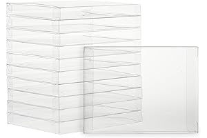 Juvale 50 Pack Greeting Card Storage Box - Clear Gift Boxes for...