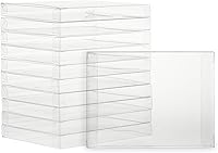 Vista 1 de Juvale Cajas para tarjetas, 4.5 x 5.9 pulgadas, transparentes, paquete de 50, almacenamiento A2 con bisagras, embalaje de tarjetas y organizador
