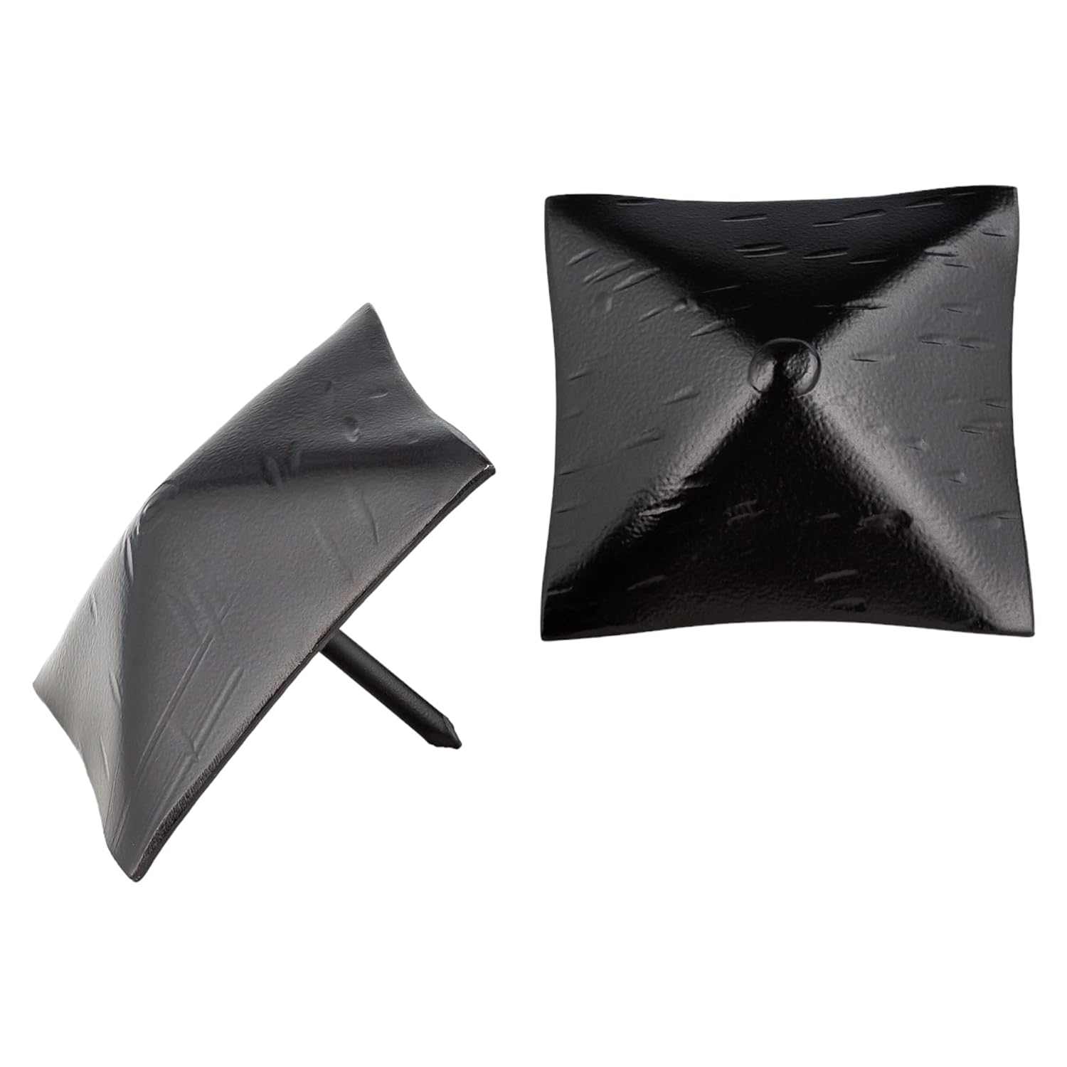 25 Pack 2 Inch Square Clavos Decorative Nails Black Shutter Fasteners Ornamental Nails Tacks Decorative Nail Heads for Exterior Window Shutters Faux Wood Beams Borderland Rustic Hardware