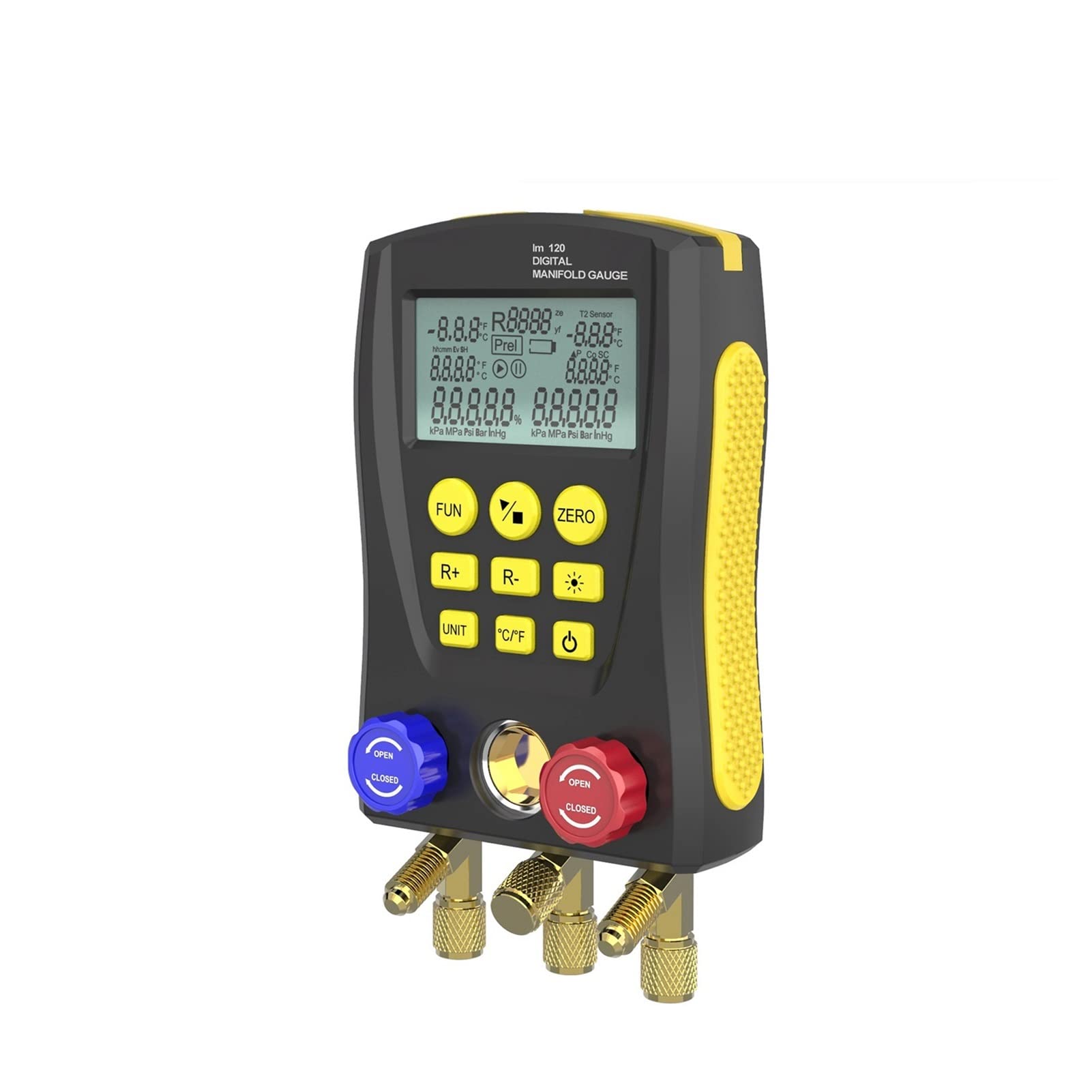 Buy HOKVJ manifold gauge set LM120 Refrigeration Pressure Gauge HVAC