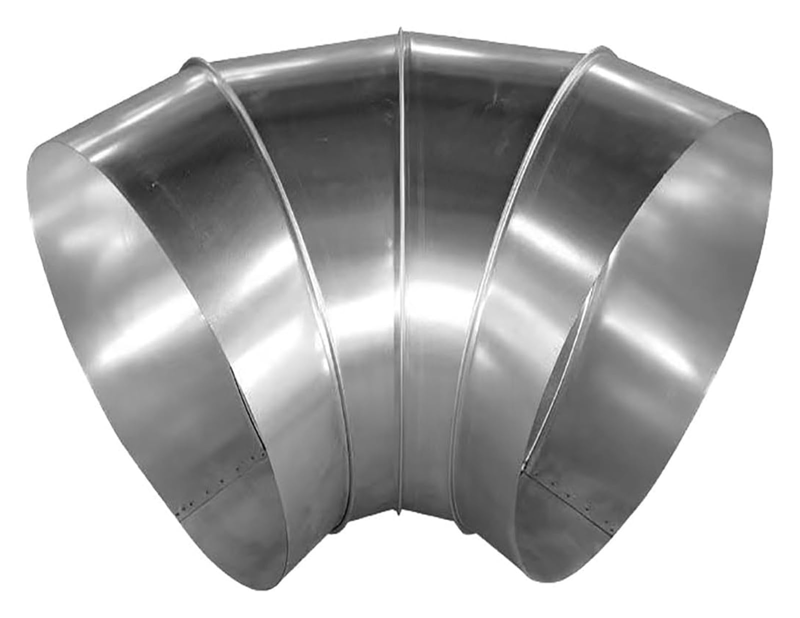 Codo de acero inoxidable for conducto de estufa, adaptador de tubo curvado, unión de conducto en espiral for ventilación de cocina, 100 mm-300 mm(150mm)
