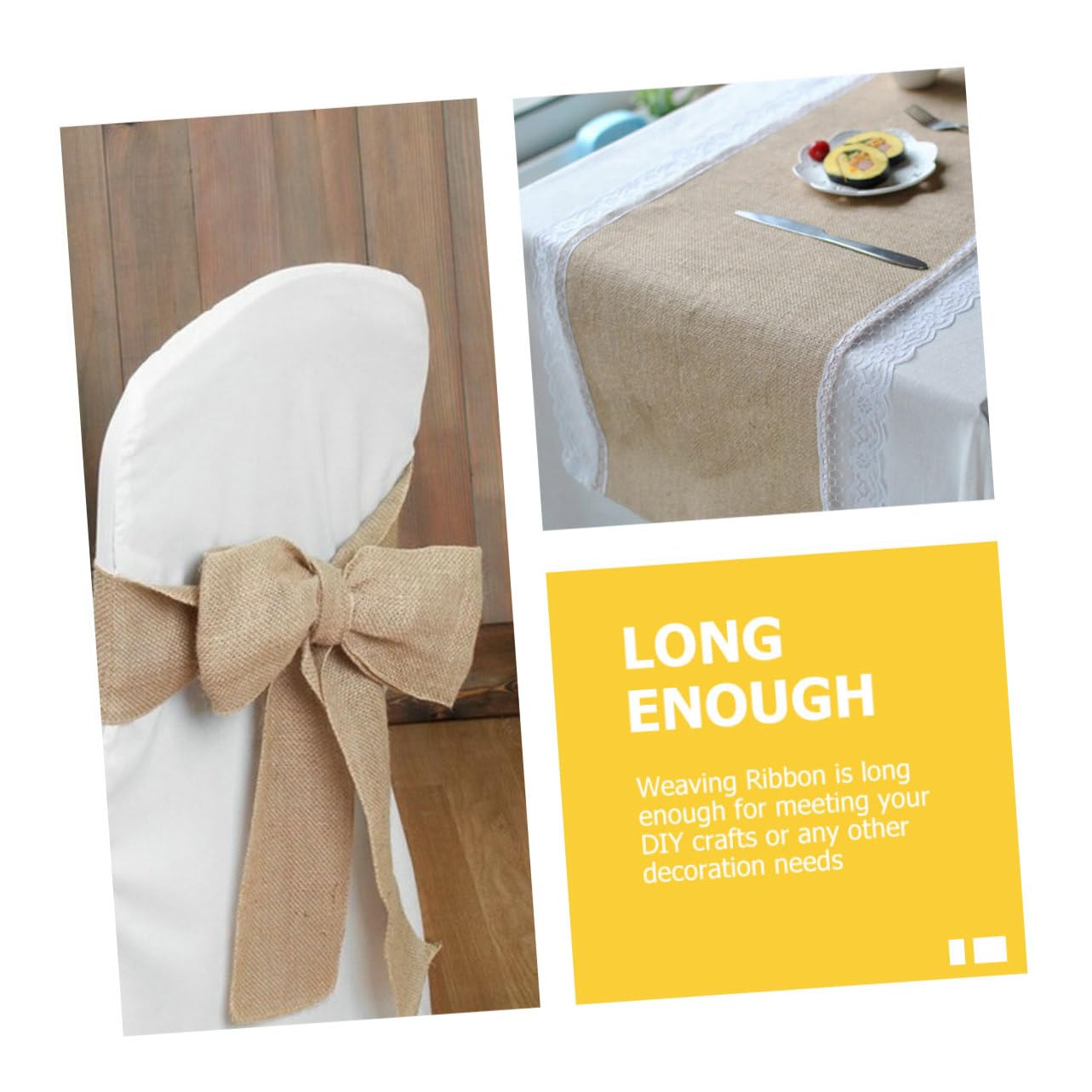 2 Rollen Natürliche Juteband Breit Vielseitiges DIY Dekoband für Geschenkverpackung Hochzeit Party Shower und Saisonale Tischdeko Glatte Oberfläche ohne Falten Basteln mit Robustem