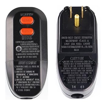 GFCI Replacement Plug Assembly,Ground Fault Circuit Interrupter Safety RCD Protection Manual Reset 15 Amp Grounded 3 Wires 3-Prongs 3-Prongs 3-Wire