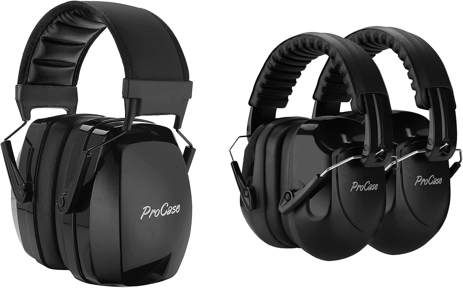 ProCase Noise Reduction Safety Ear Muffs NRR 35dB Bundle with 2 Pack