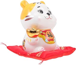 Toyvian Presentes Para Casa 1 Conjunto De Enfeite De Tigre Cofrinho De Jantar Decoração De Casa Para Estatueta De Casa Presentes Em Miniatura Tigre