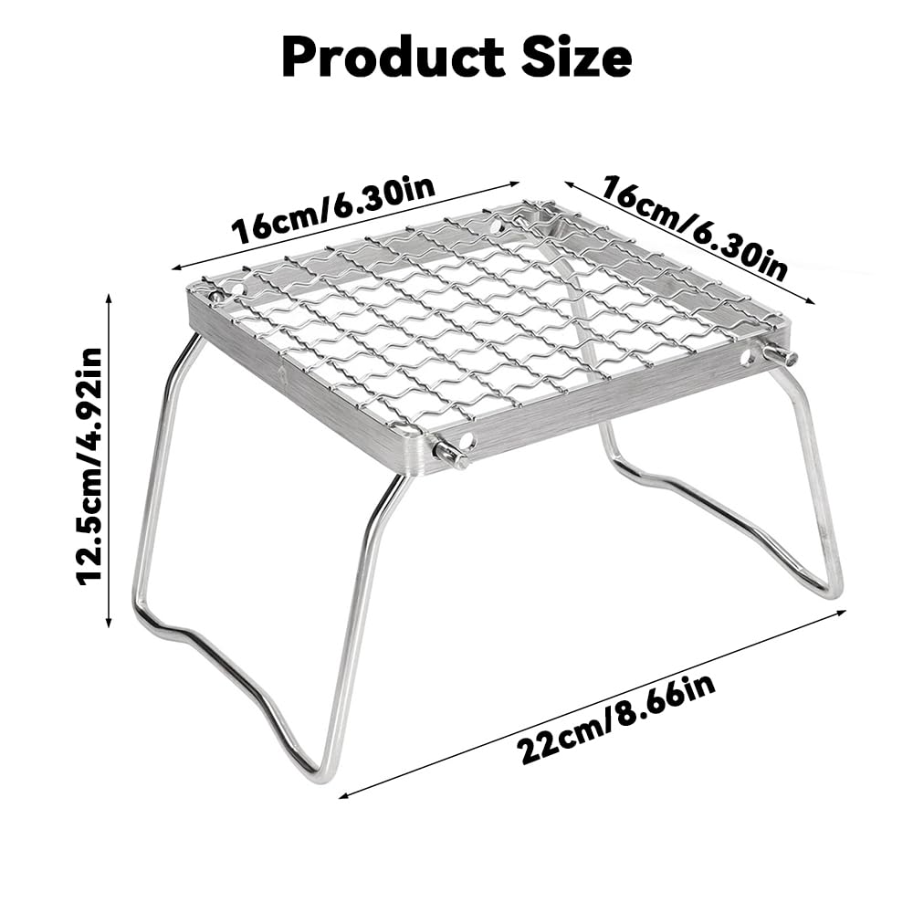 Griglia Da Campeggio Pieghevole Uadme - Acciaio Inox, Compatta 3cm, Per Barbecue All'Aperto - Foto 11