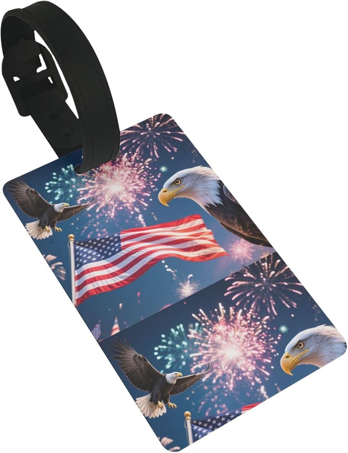 Portable USA Flag Suitcase Tag for Vacation Frequent Flyer