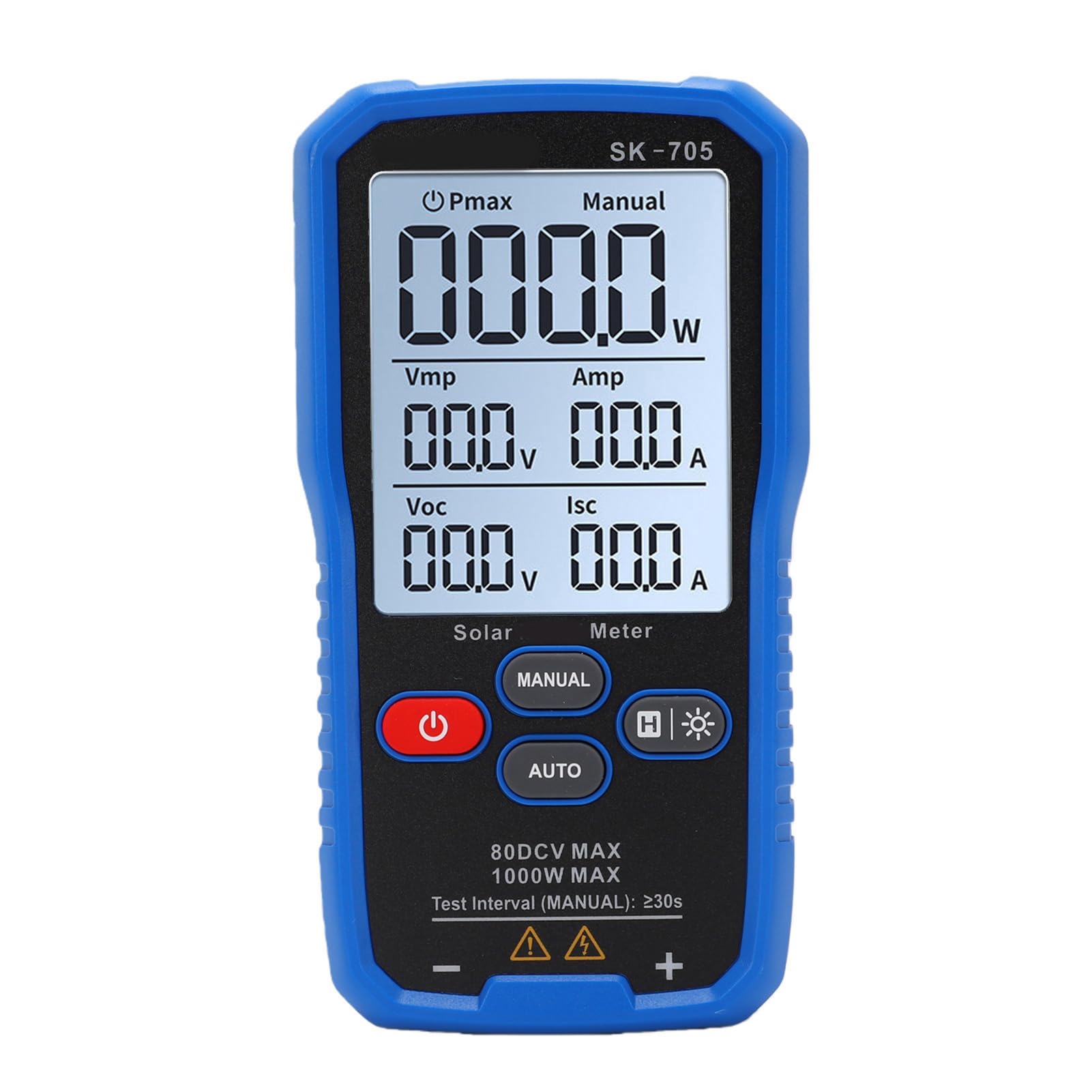 Eujgoov Tester per Pannelli Solari da 1000 W, Misuratore di Potenza Fotovoltaico Portatile con Display LCD MPPT da 3,2 Pollici per la Risoluzione dei Problemi dei Moduli Fotovoltaici