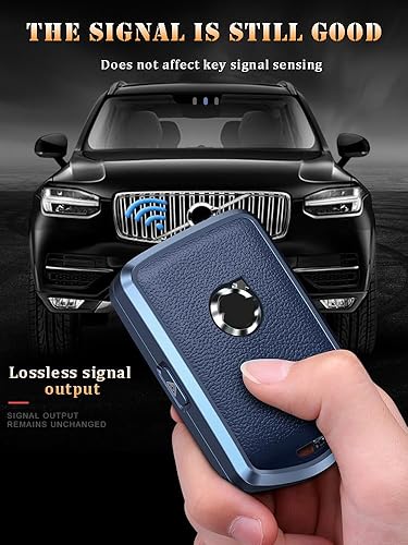 Miniatura 3 de SANRILY Funda para llaves para Volvo 2020 cayanne de cuero de metal inteligente, Blanco