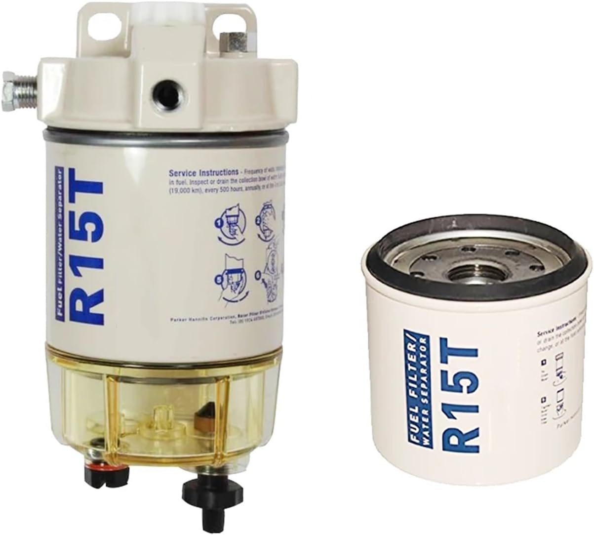 R15T Spin-On Fuel Filter/Water Separator For Series 215R, 10(Filter)