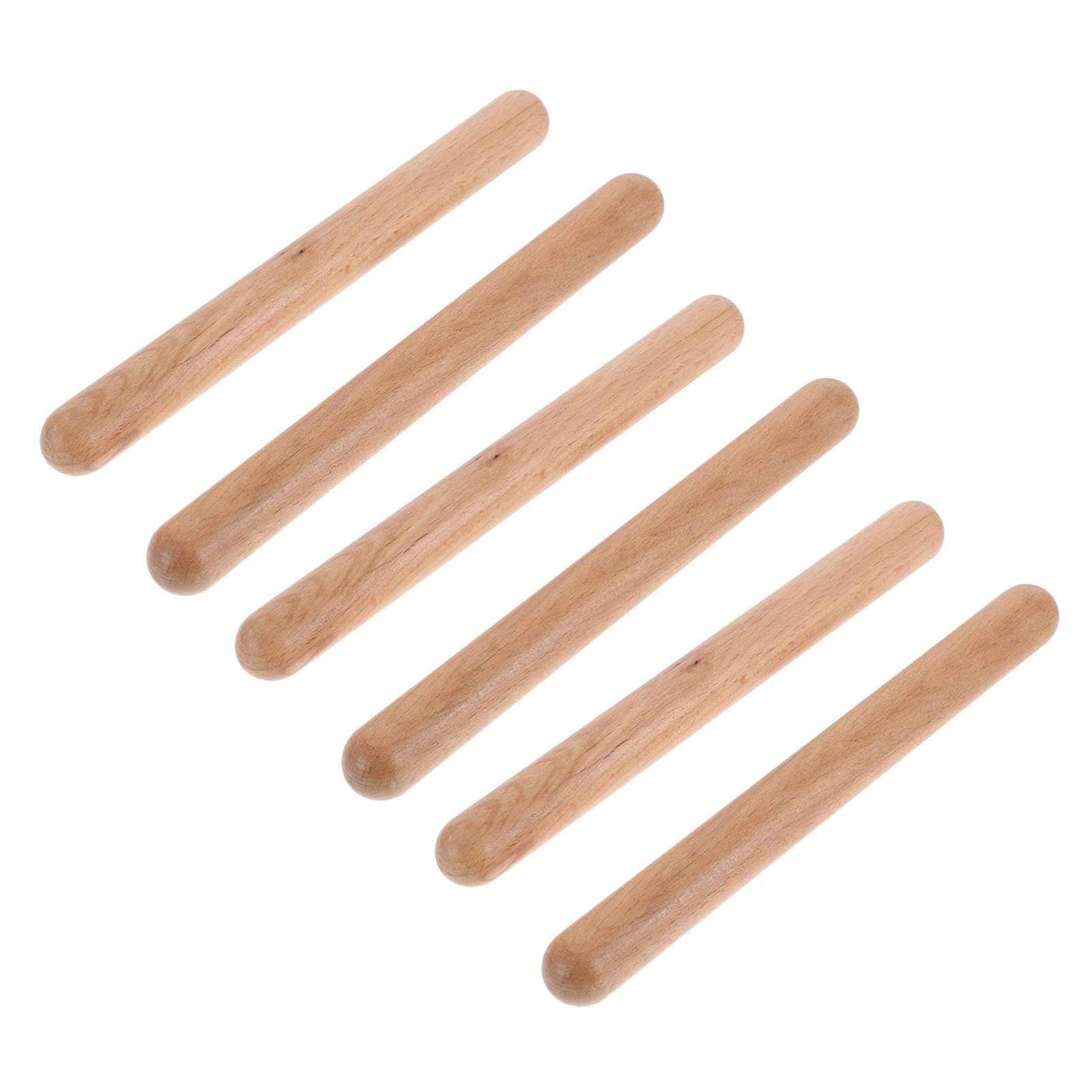 ifundom 3Pairs Solid Hardwood Claves Rhythm Sticks for Beginners Natural Percussion Instrument for Developing Rhythm Skills Present for Music Education