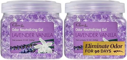 Clear Air - Perlas de gel para eliminar olores en baños, vehículos, barcos, caravanas y áreas de mascotas, desodorante ambiental hecho con aceites