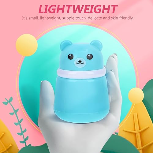 Miniatura 9 de Caja de soplo de polvo de bebé con diseño de oso de dibujos animados, recipiente vacío de polvo de talco con soplo, contenedor de polvo suelto para