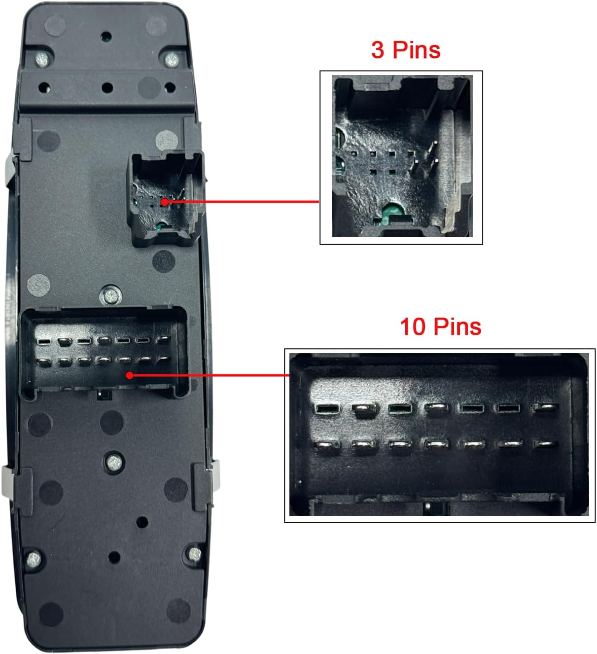4602863AD Master Power Window Switch Compatible with Dodge RAM 1500/2500/3500 Pickup 2009-2012 Replace 4602863AB 4602863AC 901-473 Front Driver Side Window Control Switch