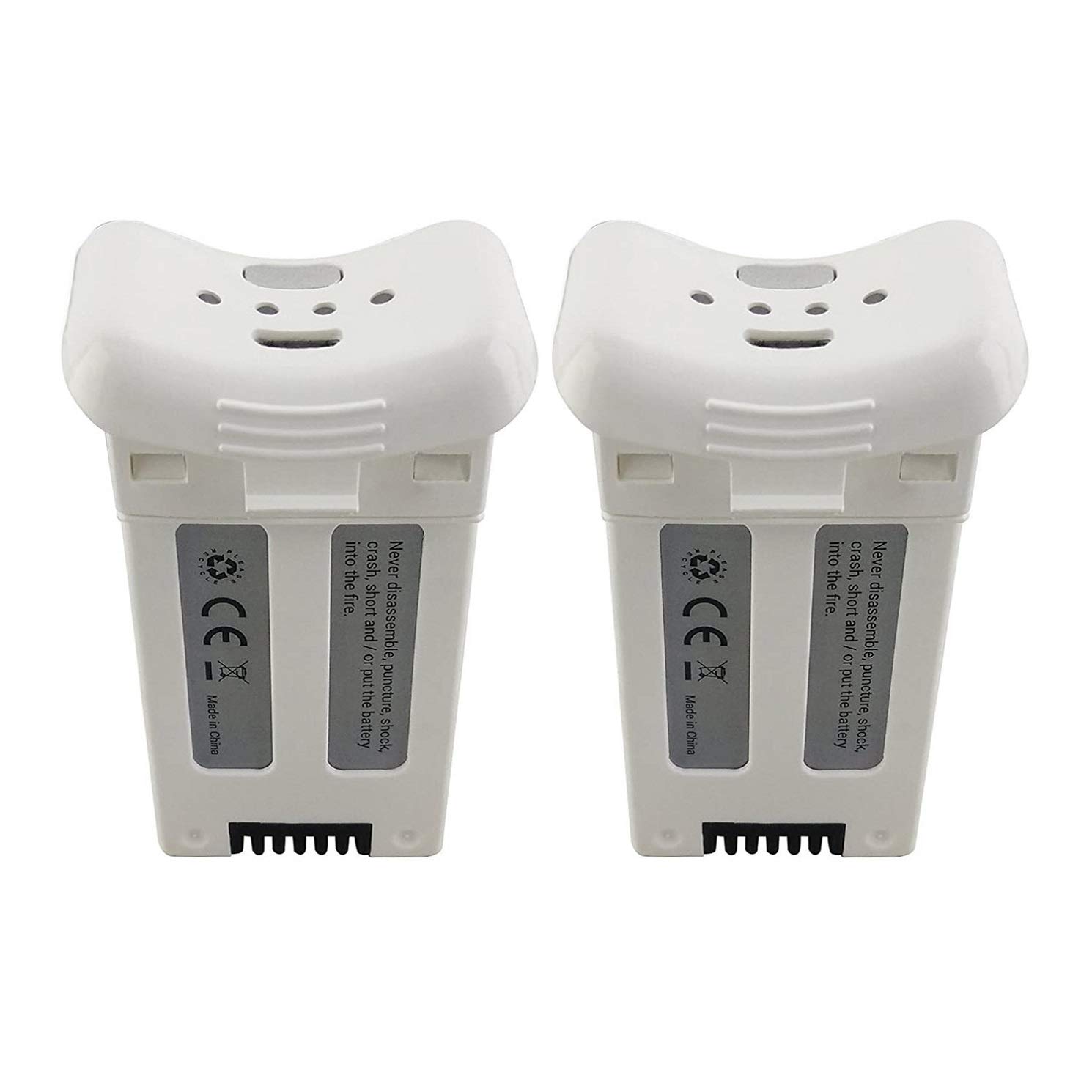 2PCS 3.7V 1000mAh Lithium Battery for SJRC S20W T25 Four-axis Drone Spare Parts Remote Control Drone White Battery