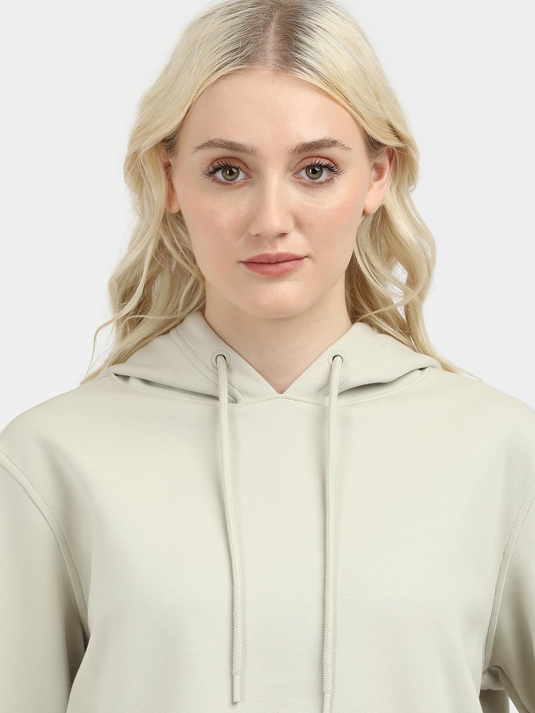 Calvin Klein Donna Felpa con Cappuccio Logo Elastic Hoodie Corta