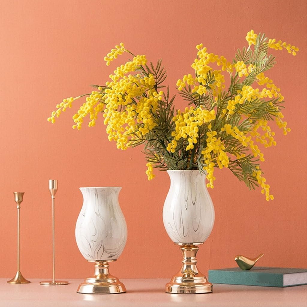 Vase Modern Ceramic Vase Ornament Creative Living Room Tea Table Dried Flower Arrangement Table Table Decoration Suitable for Dining and Living Room Home decoratio