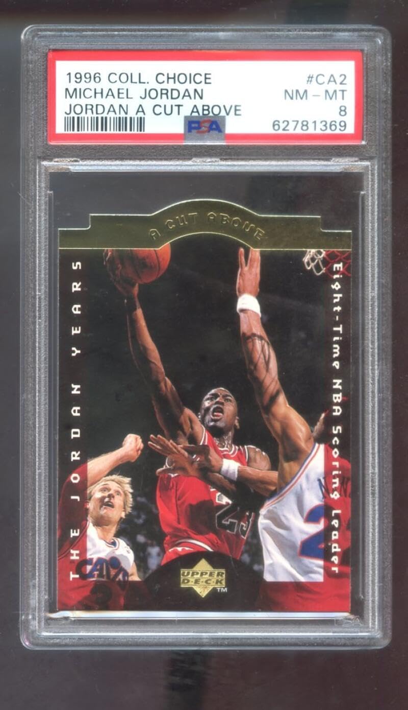 1996-97 Upper Deck Collector's Choice A Cut Above #CA2 Eight-Time Scoring Leader Michael Jordan PSA 8 Graded Basketball Card NBA 96-97 1996-1997 Chicago Bulls Collectors