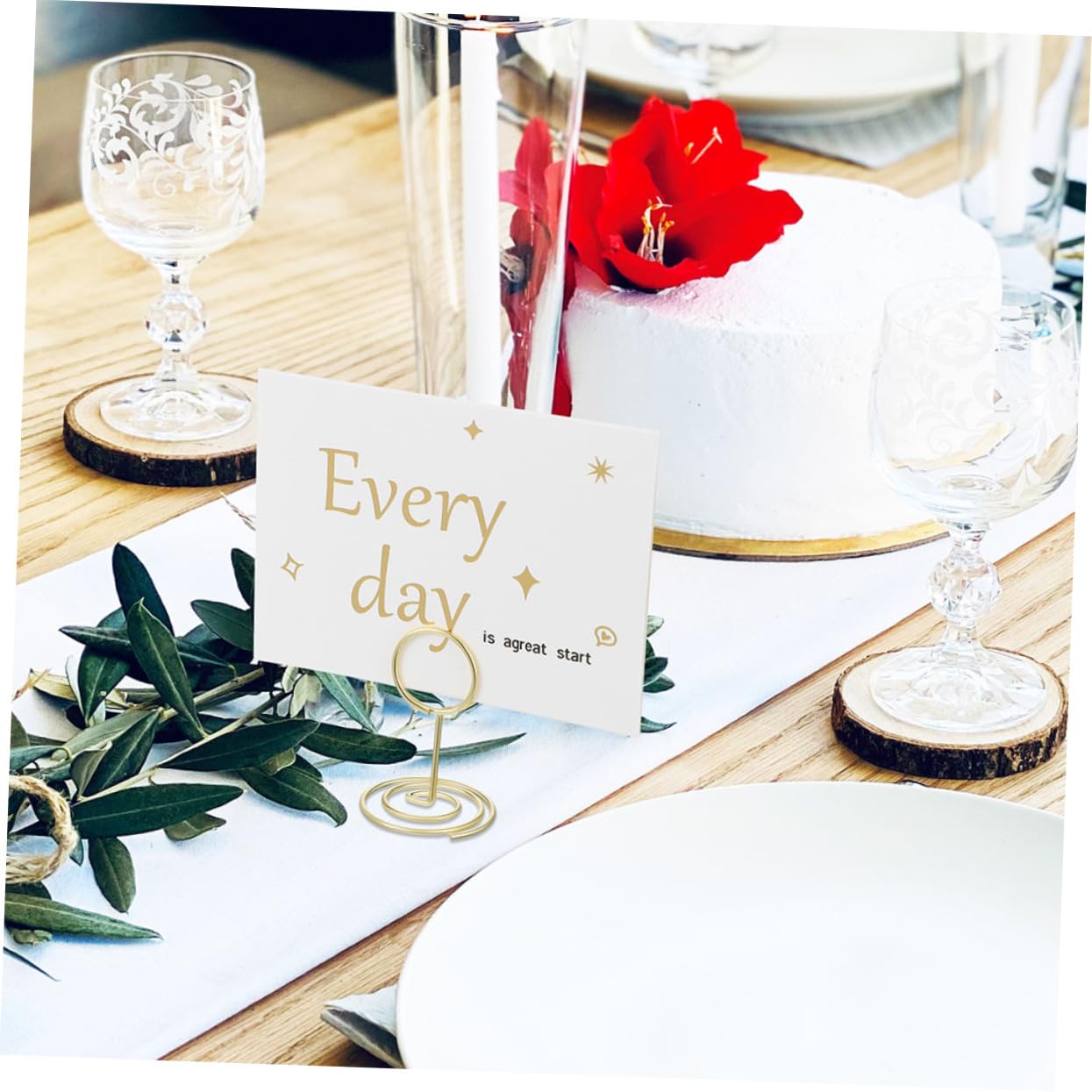 PACKOVE 3 Set di Porta Numeri da Tavolo Porta Biglietti da Visita per Ricevimenti Porta Foto per Tavoli da Matrimonio Oro 25 Pezzi * 3