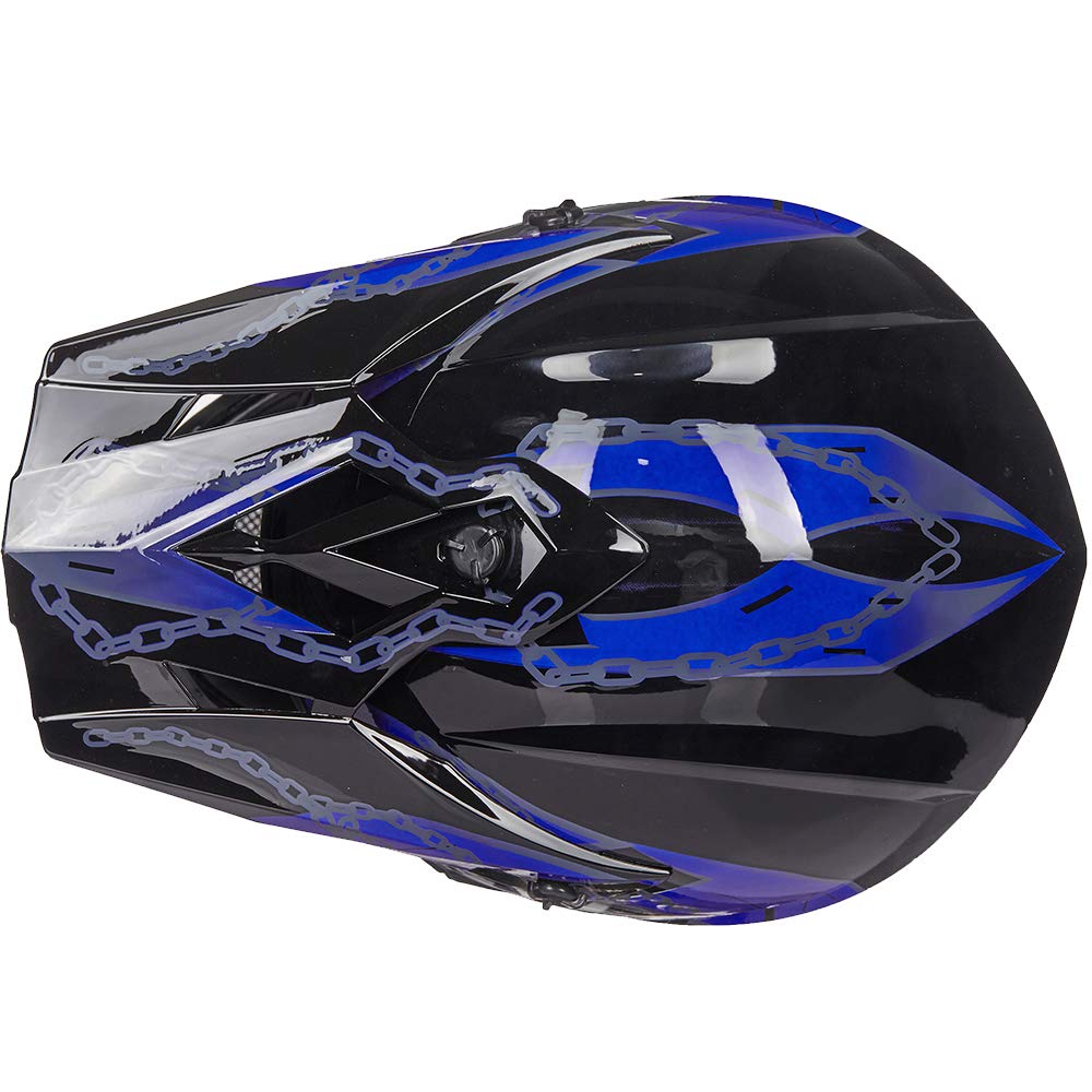 Amazon.com: ILM Youth & Kids Dirt Bike Helmets Motocross ATV Dirtbike BMX MX  Offroad Full Face Motorcycle Helmet, DOT Approved Model 128YS (Blue Black,  Youth-Small) : Automotive