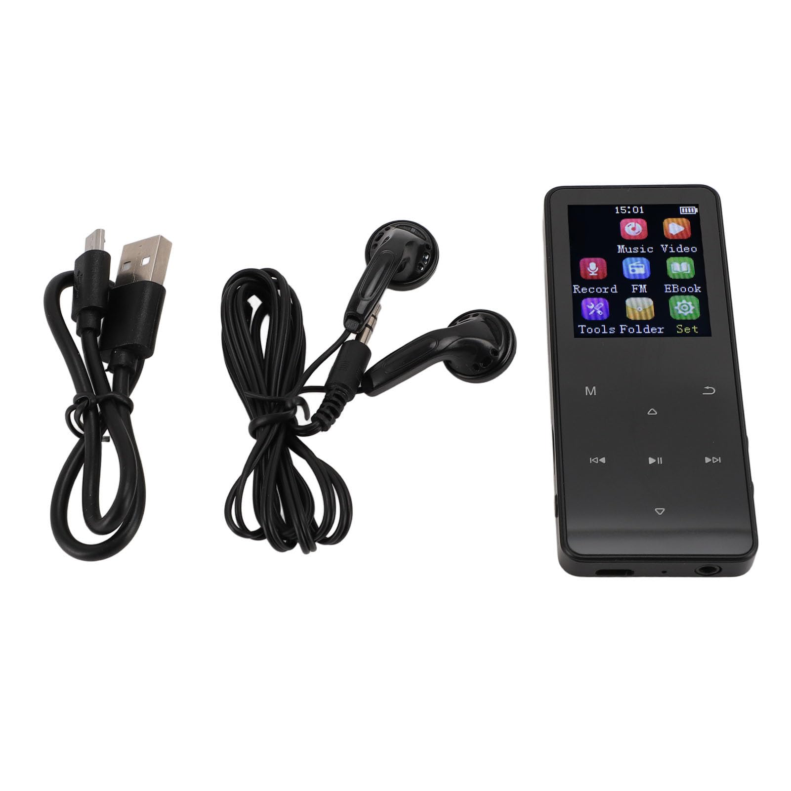 Odtwarzacz MP3, Wbudowany Głośnik, Dźwięk HiFi, Przenośny Odtwarzacz Muzyczny, Ekran Dotykowy 1,8 Cala do Treningu (Generic7um2b5n63t-14)