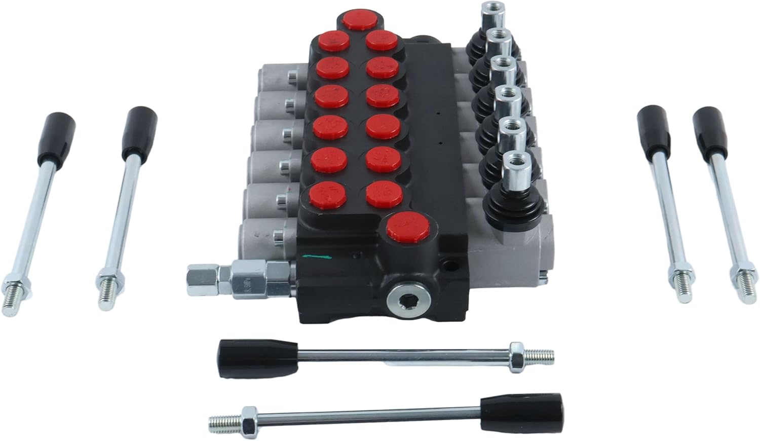 Solarhome 6 Spool Hydraulic Directional Control Valve Open Center 13 GPM 3600 PSI