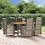 YITHOPI 7 Piece Patio Dining Set with Cushions Gray Poly Rattan Versatile Lounge Furniture Outdoor Lounge Set Patio Furniture Sets Balcony Furniture Sets for patios, Gardens, Decks