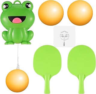 Firtink Table Tennis Trainer, Indoor Hanging Table Tennis, Adjustable Hanging Table Tennis Trainer for Kids, Table Tennis Self Training Set for Kids Parent Child Interaction Toy