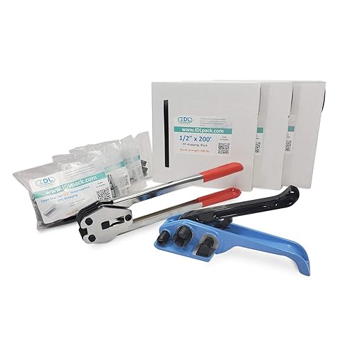 Miniatura 10 de IDL Packaging Kit de flejado industrial de polipropileno (PP) de 12 pulgada x 9000 pies, resistencia a la rotura de 300 libras - Solución completa