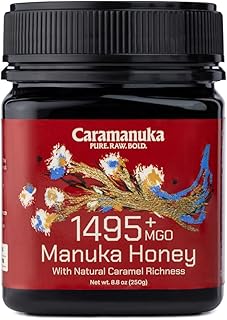 Caramanuka Manuka Honey MGO 1495+ / 100% Raw, Pure, Unfiltered & Unpasteurized, 3rd Party Tested, Ultra-Potent, Glyphosate-Free, Australian Premium Manuka Honey