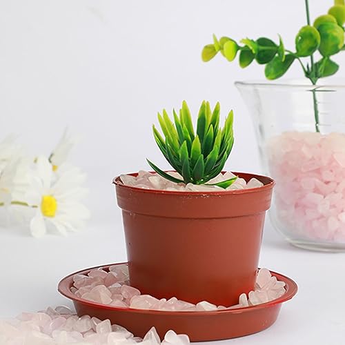 Miniatura 5 de gemshan Chips de cuarzo rosa de 2 libras de cristal triturado natural a granel de 0.236 a 0.315 pulgadas, piedra de cristal curativo para acuario,