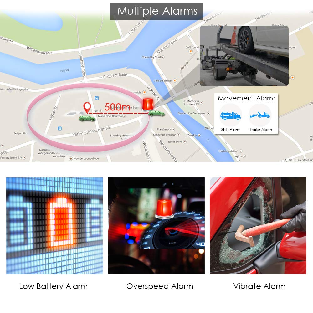 Traceur GPS Voiture 4G Longue Autonomie Suivi en Temps Réel,Tracker GPS Magnetique Étanche No Distance Limit Traqueur pour Véhicules Camion Moto TK905B