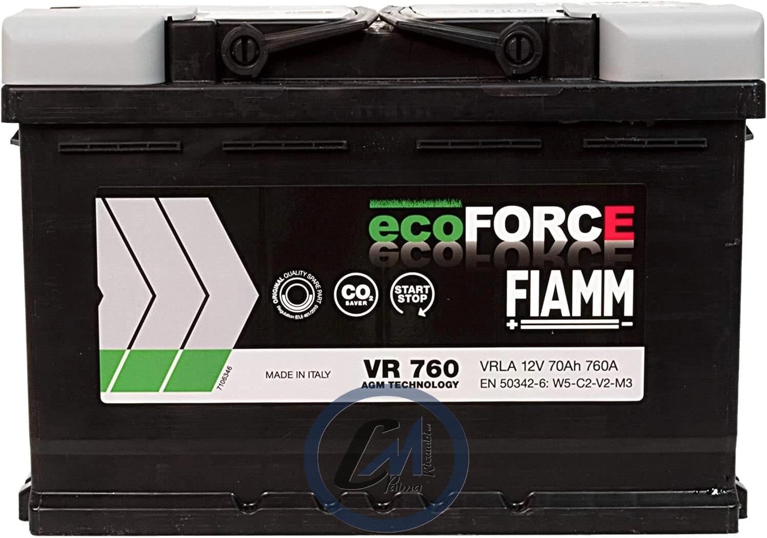 FIAMM VR760 Batteria Auto eco-FORCE AGM START&STOP 70Ah 760A