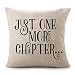 CHICCAT Cotton Linen Throw Pillow Case - JUST ONE More Chapter Home Decor Wedding Gift Engagement Present Housewarming Gift Cushion Cover 18 X 18
