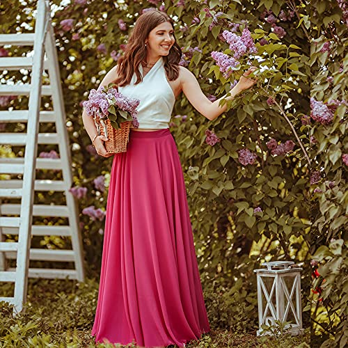 CHICWISH Women's Timeless Favorite Chiffon Maxi Prom Party Skirt3