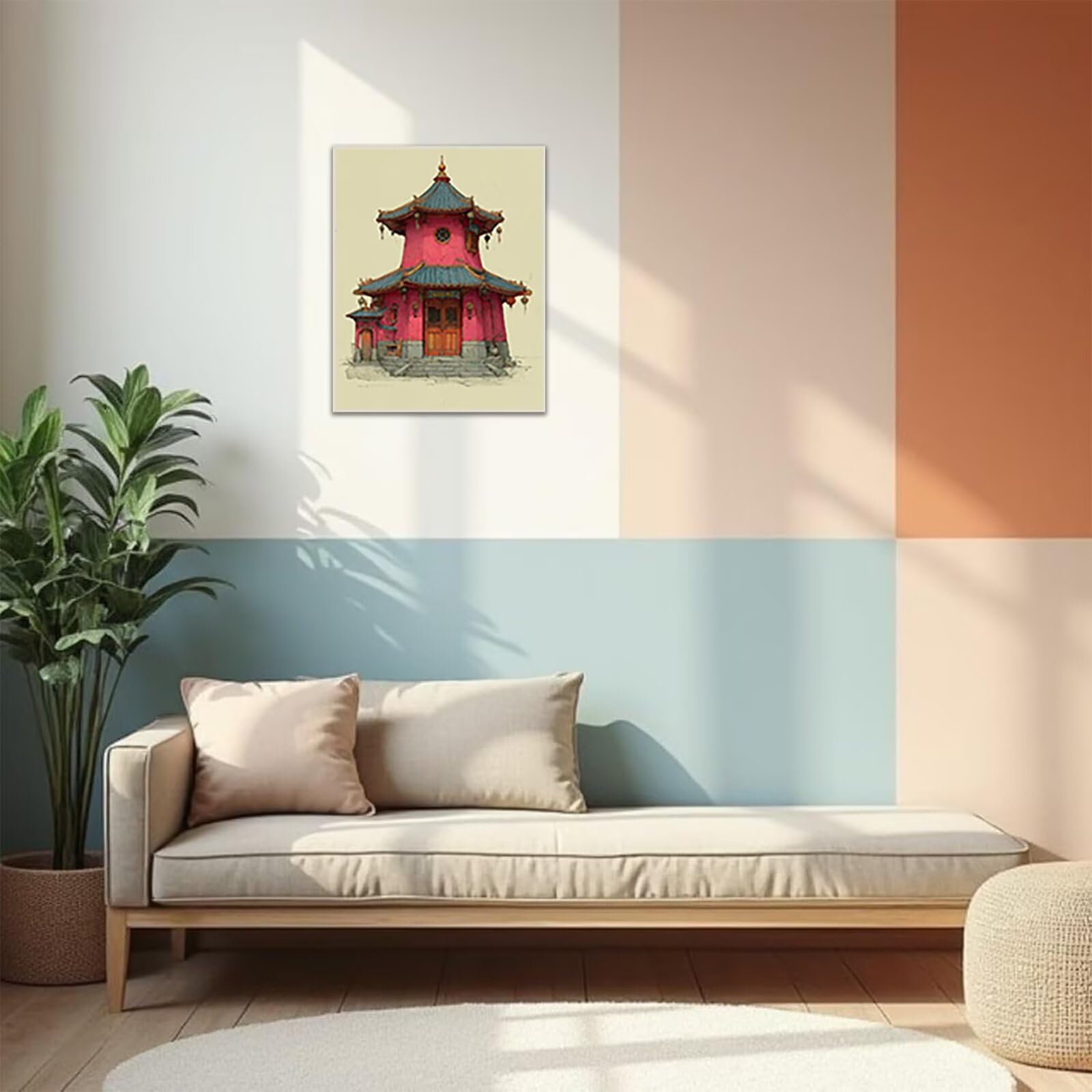 Architektura malowanie według liczb dla dorosłych, malowanie według numerów zestawy domowe, zestaw DIY malowanie według numerów z pędzlami i farbą akrylową, kreatywne hobby dla dorosłych, wystrój domu