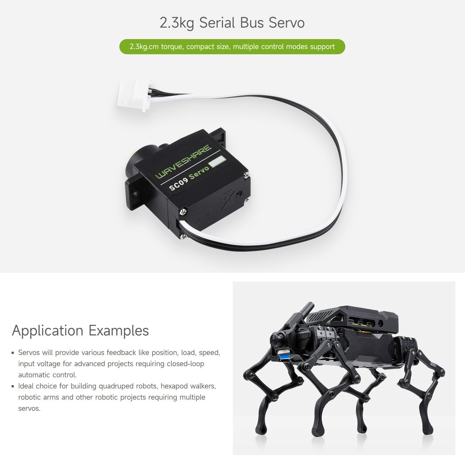 Waveshare ESP32 Servo Driver Expansion Board Built-in WiFi Dedicated Driver Board Designed for Serial Bus Servos, ESP32-WROOM-32, ESP32S