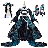 Ciel Phantomhive green dress Cosplay Costume and Wig and shoes Uniforms Halloween Carnival Party (shoes)