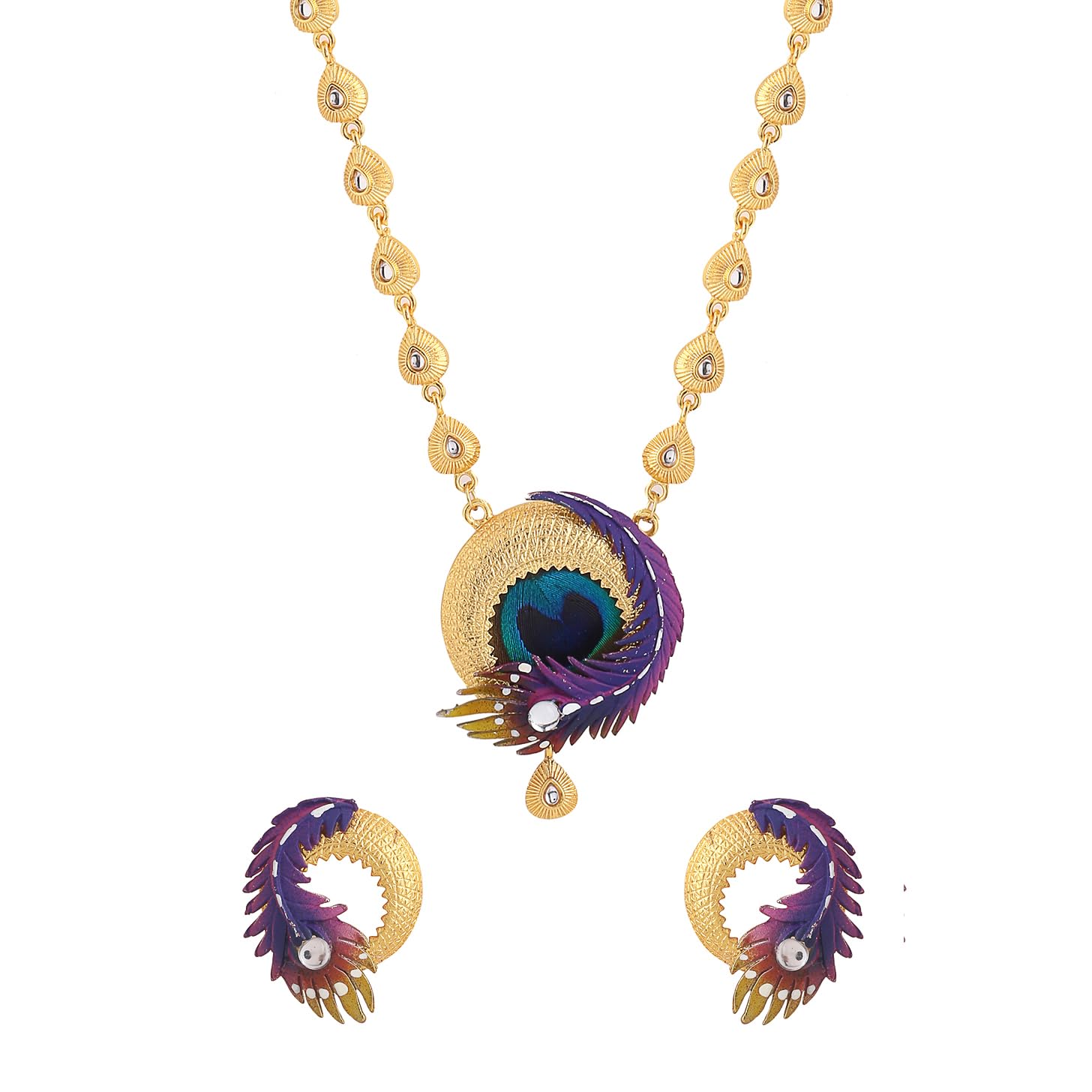 Yellow Chimes Jewellery Set for Women and Girls Gold Necklace Set for Women | Gold Toned peacock Designed Necklace Set | Birthday Gift for girls and women Anniversary Gift for Wife (B0C9CQLNTG) Amazon Price History, Amazon Price Tracker