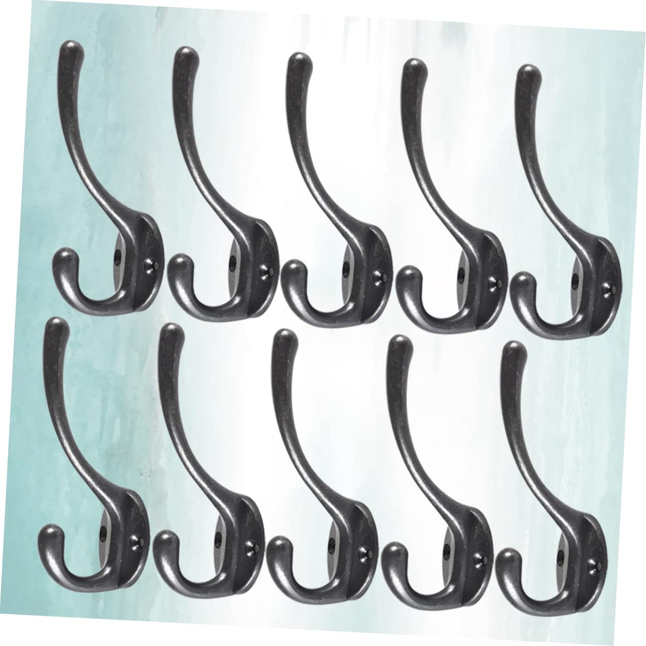 VASDEV 10 Uds. Perchas de Metal para Ropa, toallero, Albornoz, para Ropa, Gancho de Toalla de Metal, Gancho Adhesivo para Ropa, Ganchos Adhesivos Colgantes, Ganchos de Metal, Colgador de
