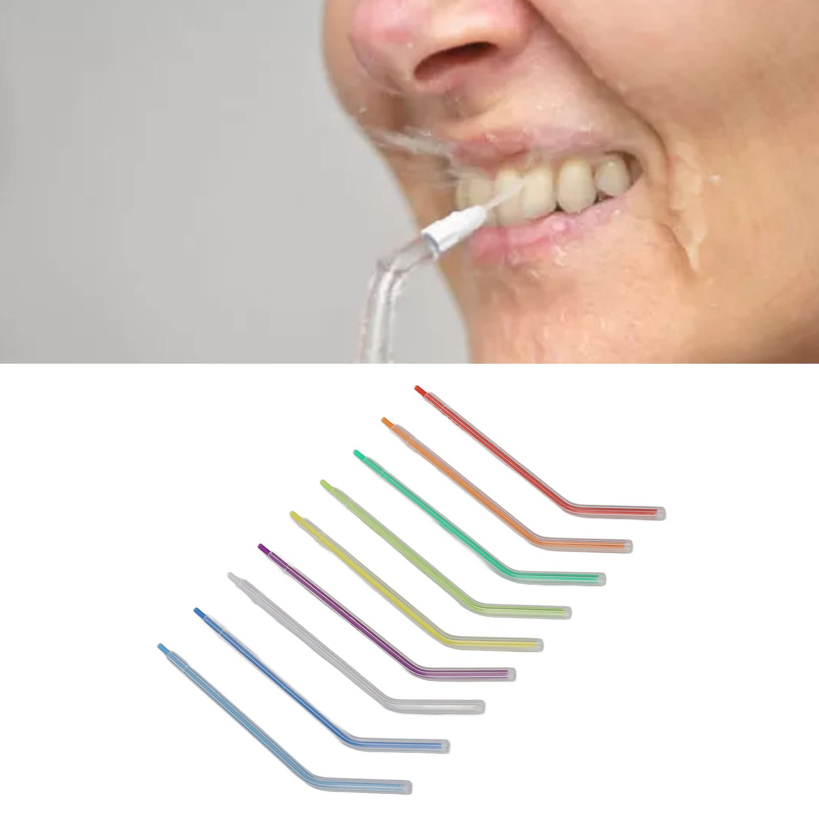 250 punte per siringhe per aria e acqua dentale – Spruzzatori usa e getta, connettore a 3 vie per pulizia orale, igienico e codificato a colori