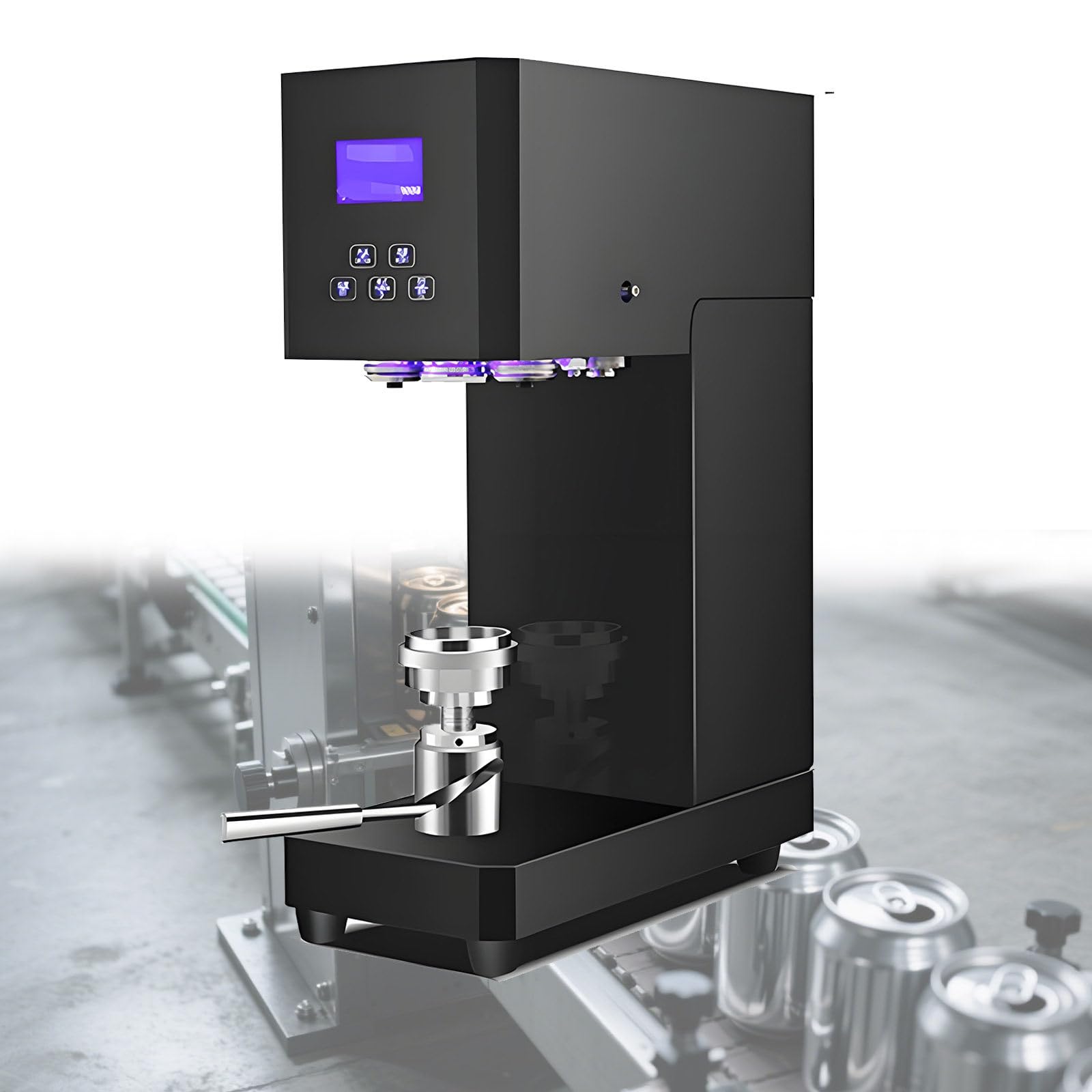 Selladora eléctrica semiautomática de sobremesa para latas de Aluminio, máquina de Sellado Comercial para Botellas de té con Leche y Otras Bebidas.