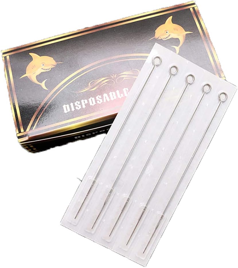 50PCS Disposable Tattoo Needles,M1 Disposable Sterile Shading Bulk Tattoo Needle for Tattoo Machine,Tattoo Equipment Supply (5M1)